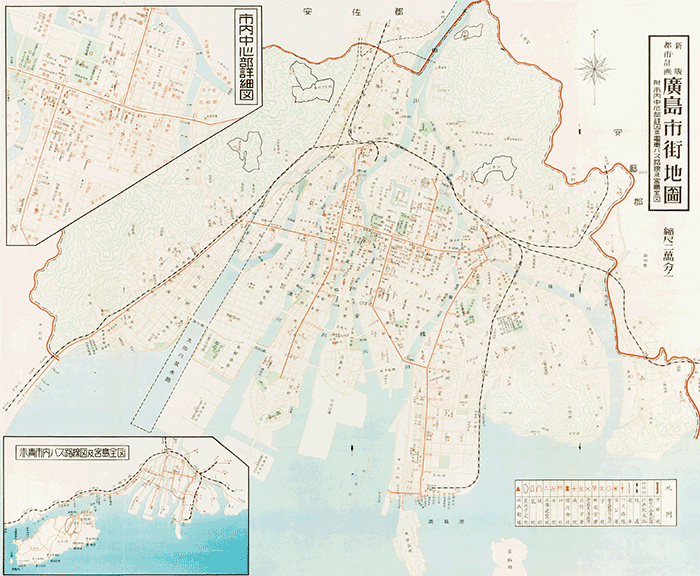 横川の歴史 広島市街地図
