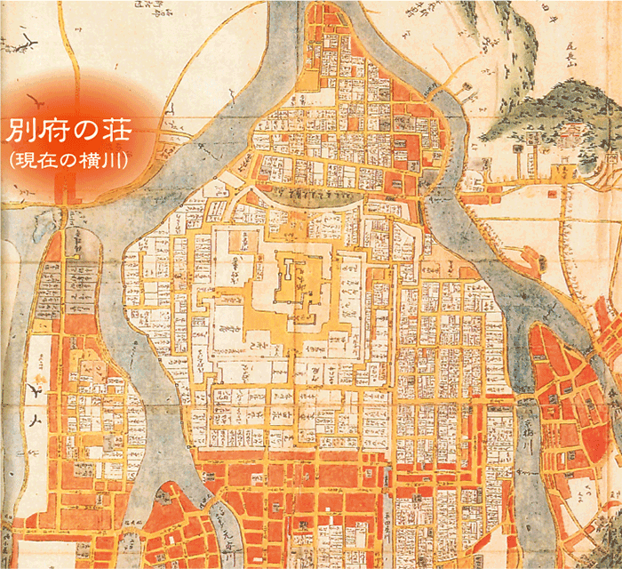 横川の歴史 広島城下町割り図